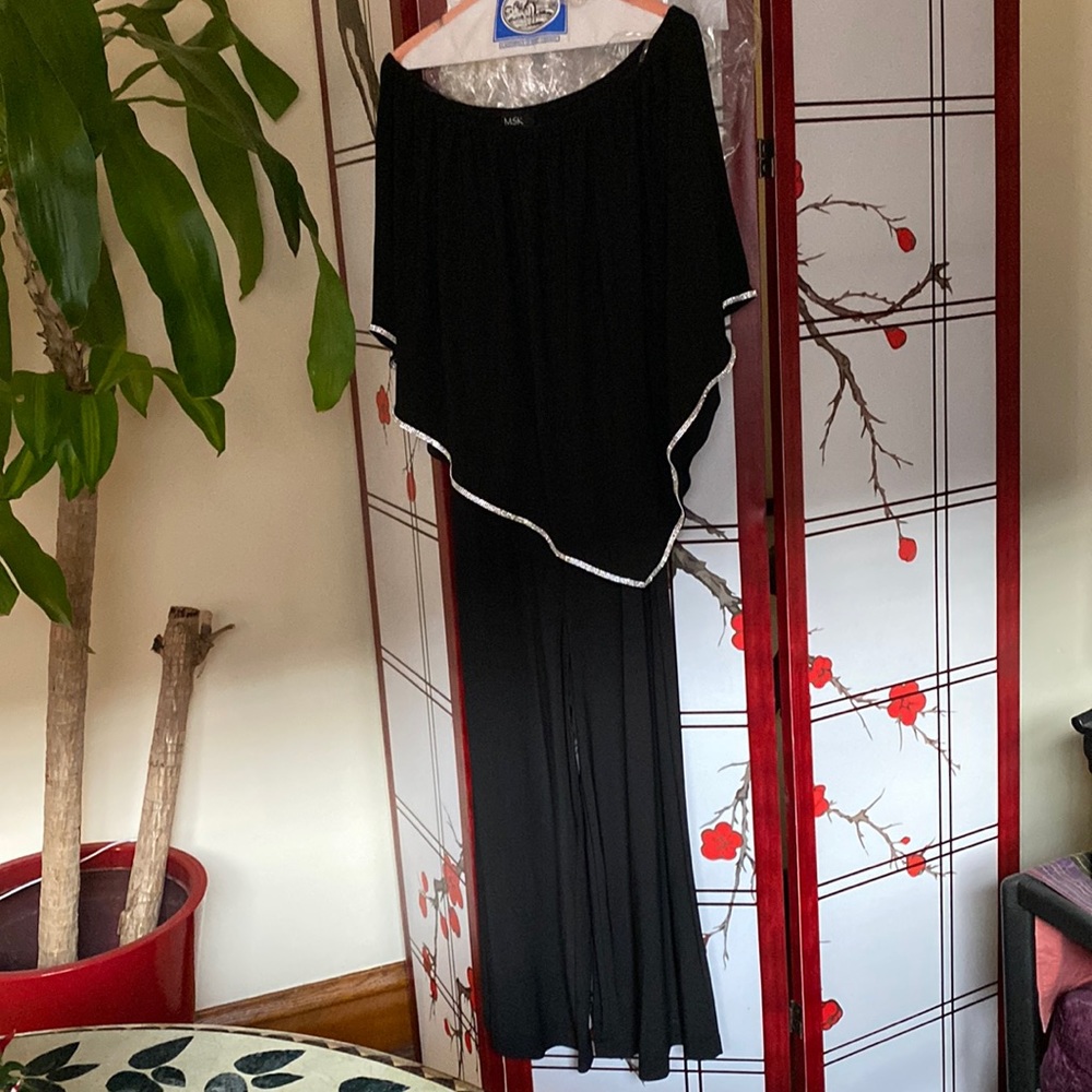 Stunning black Jersey cocktail jumpsuit